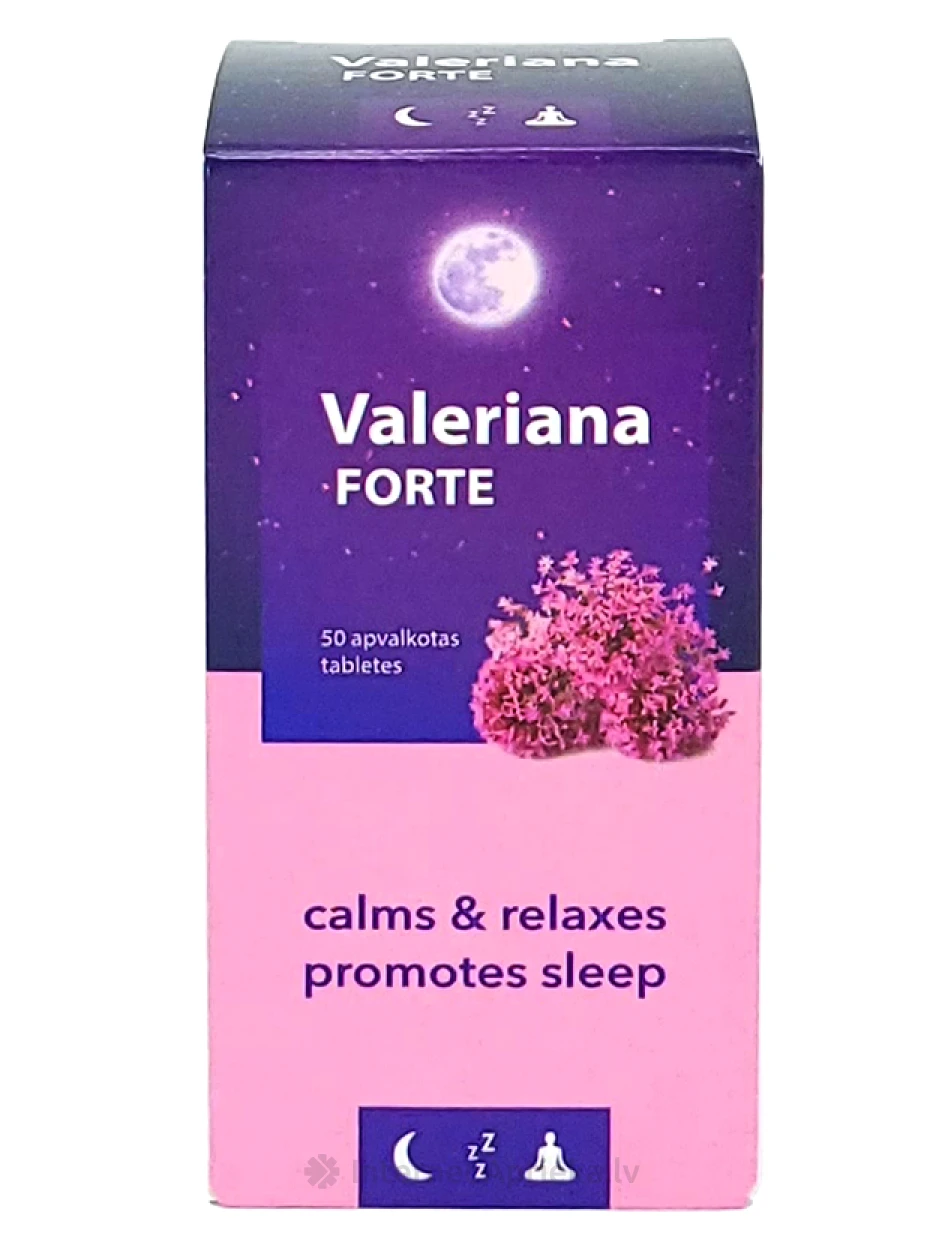 Valeriana FORTE 200 mg, 50 apvalkotas tabletes | internetaptieka.lv