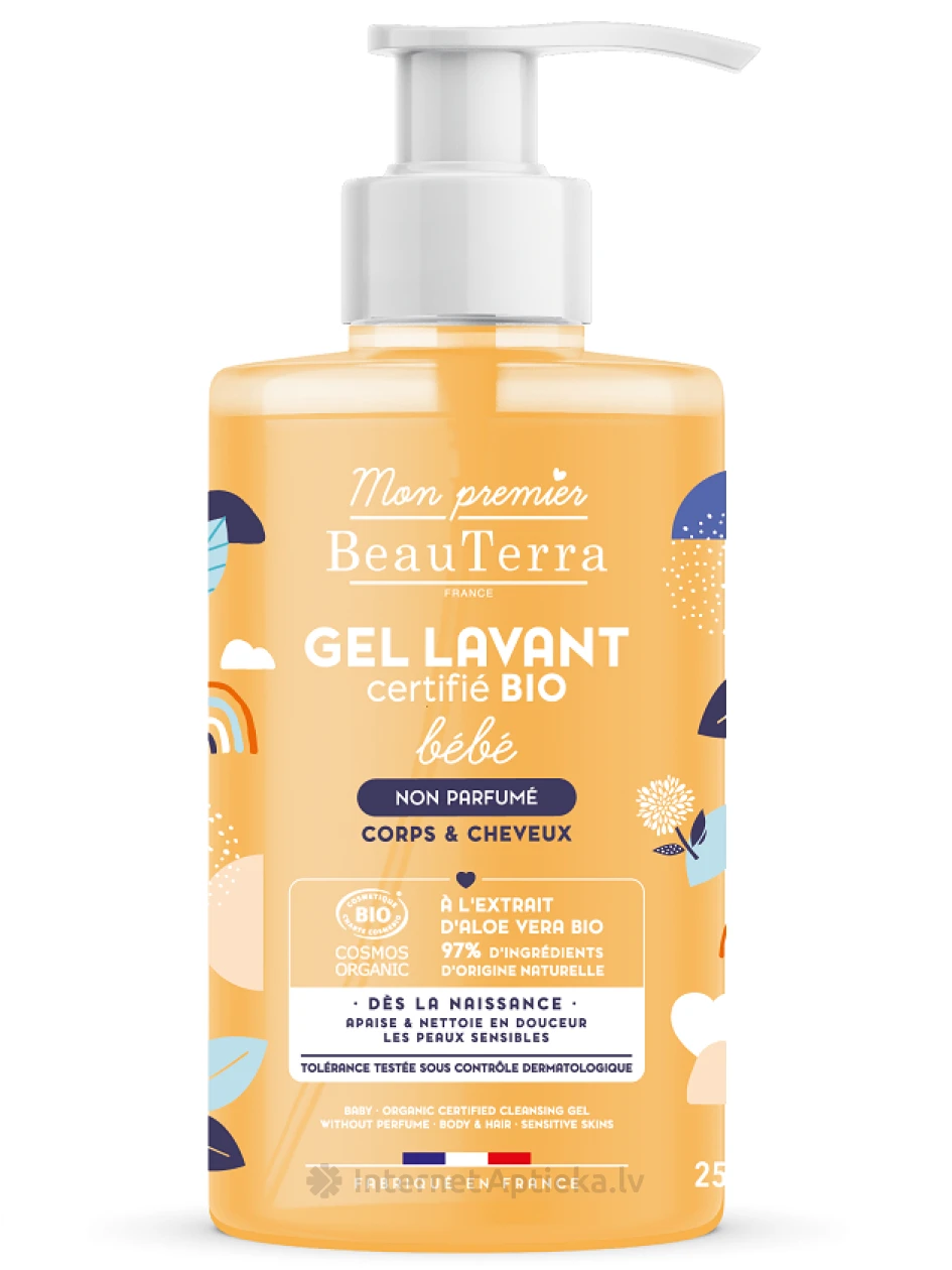 BeauTerra BIO dušigeel lastele ilma lõhnata, 750 ml | internetaptieka.lv