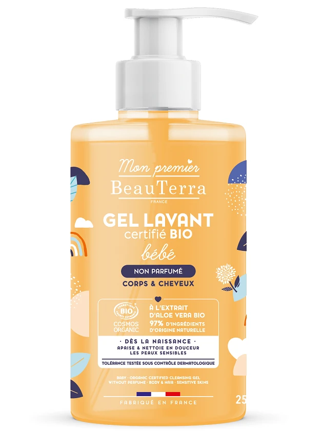 BeauTerra BIO dušas gels bērniem bez aromāta, 750 ml