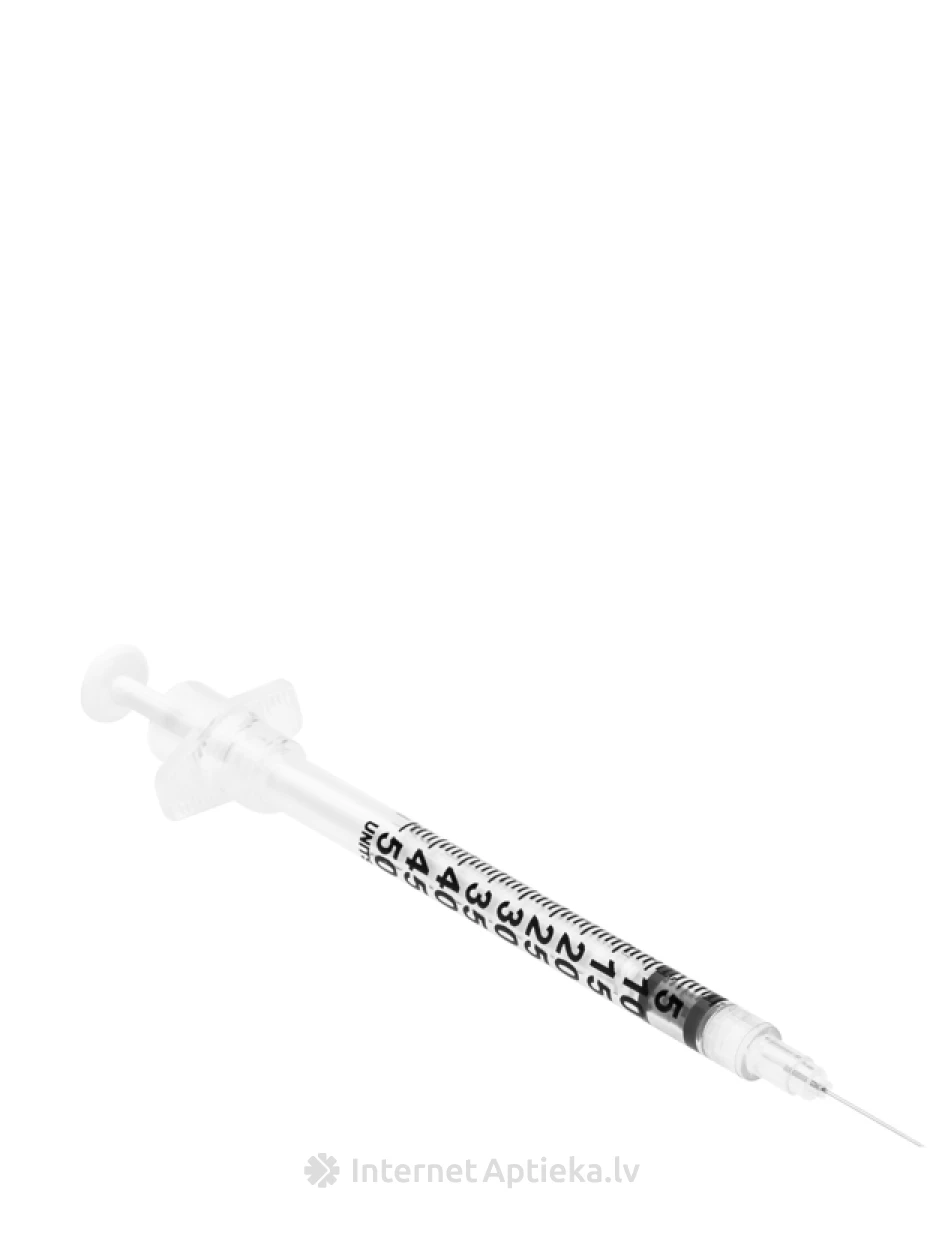 Шприц 0.5ml для инъекций инсулина с защитным механизмом SOL-CARE с иглой (0,33x12.5mm) | internetaptieka.lv