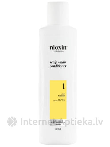 NIOXIN SYS1 palsam loomulikele juustele, millel on kerge hõrenemine, 300 ml | internetaptieka.lv