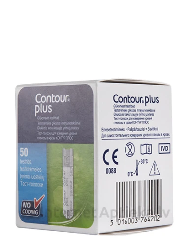 Contour Plus Тест-полоски, 50 шт. | internetaptieka.lv