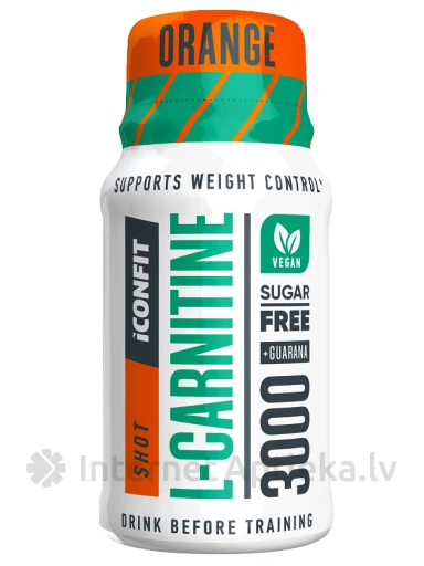 ICONFIT L-CARNITINE SHOT Со вкусом апельсина, 60 мл | internetaptieka.lv