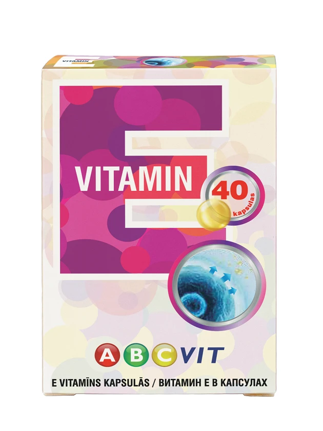 ABC VIT E Vitamin kapsulas, 40 gab.
