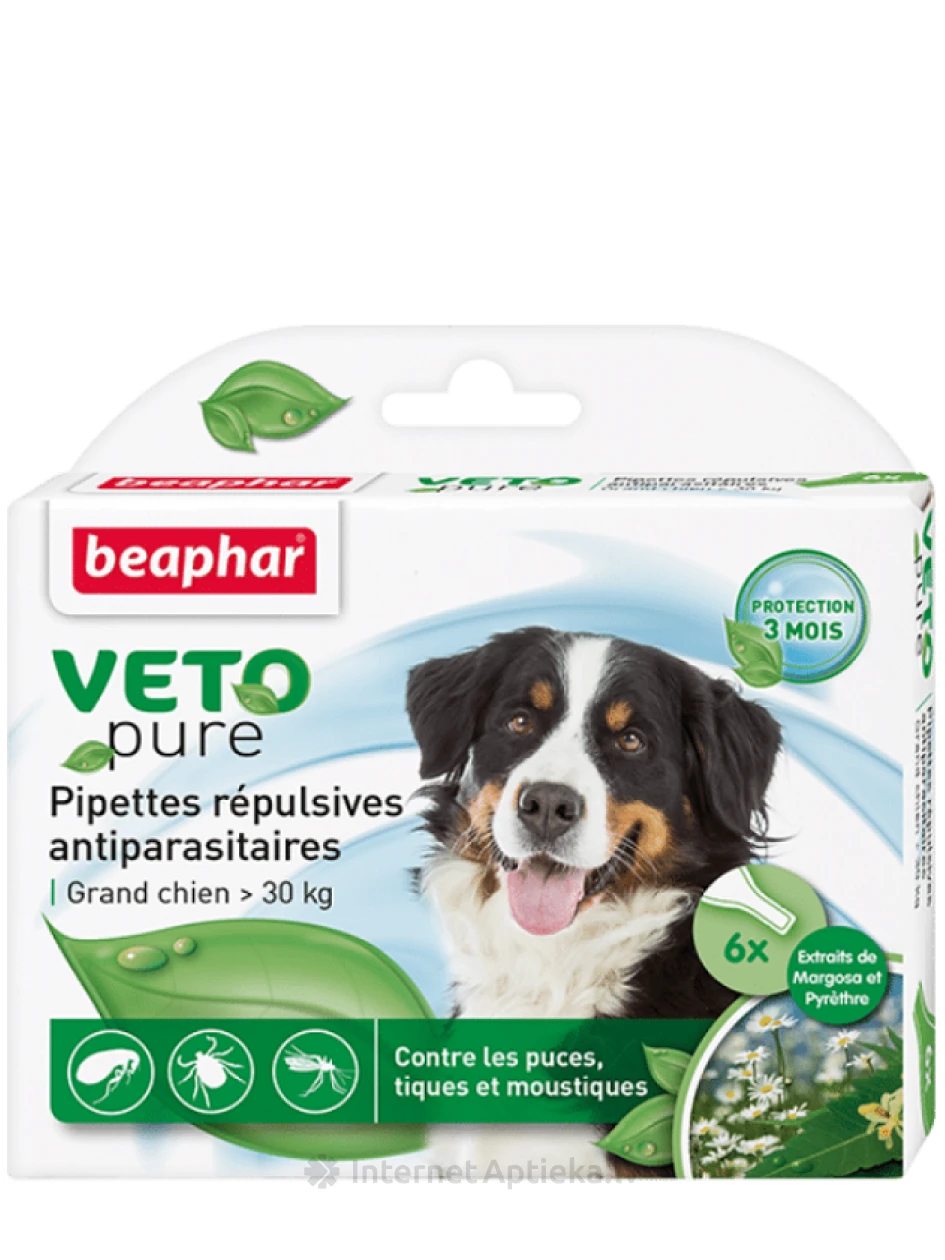 Beaphar Капли против блох, клещей и комаров для собак крупных пород, 6 шт. | internetaptieka.lv