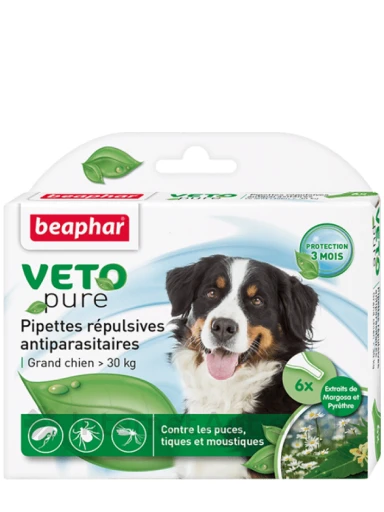 Beaphar Капли против блох, клещей и комаров для собак крупных пород, 6 шт. | internetaptieka.lv
