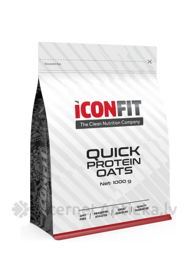 ICONFIT Greitai paruošiamos baltyminės avižos Obuolių-cinamono, 1 kg | internetaptieka.lv