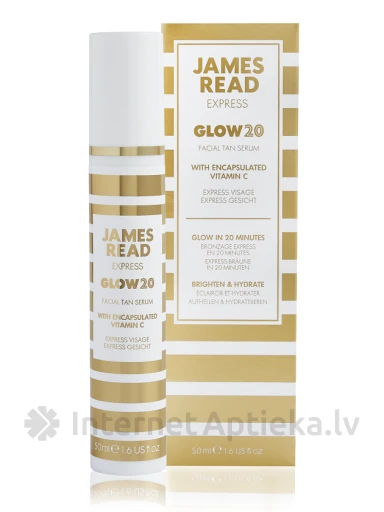 JAMES READ Glow20 ekspresspruunistav seerum näole, 50 ml | internetaptieka.lv