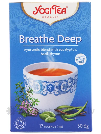 Чай Yogi Breathe deep Atem tee, 17 пакетиков | internetaptieka.lv