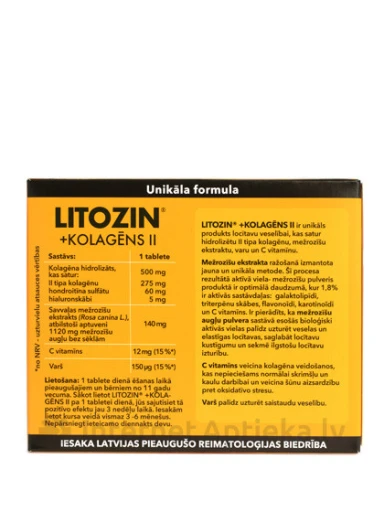 Litosiin + kollageen II, 30 tabletti | internetaptieka.lv