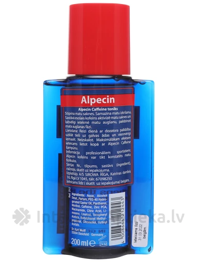 Alpecin Liquid toniks matiem ar kofeīna kompleksu vīriešiem, 200 ml | internetaptieka.lv