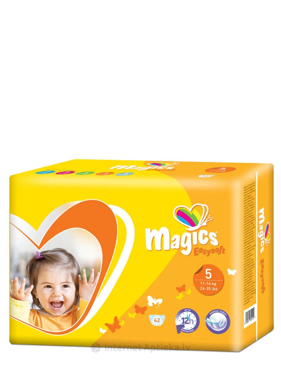 MAGICS Flexidry Junior детские подгузники 11-16 kg, 42 шт. | internetaptieka.lv