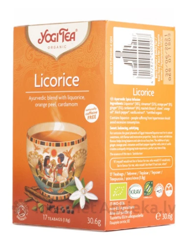Tēja Yogi Licorice, 30.6 g | internetaptieka.lv
