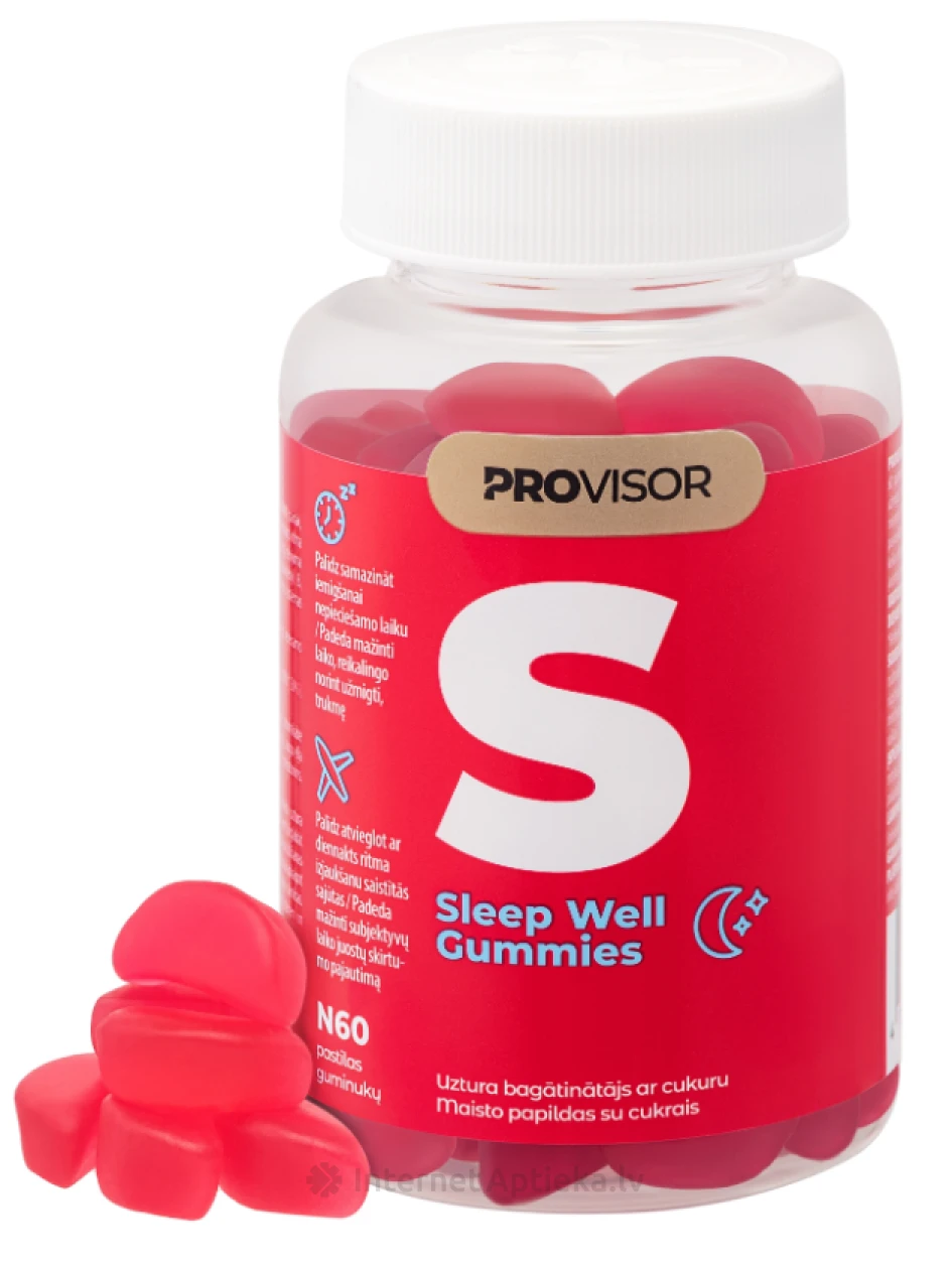 PROVISOR Gummies Sleep Well, 60 пастилок | internetaptieka.lv