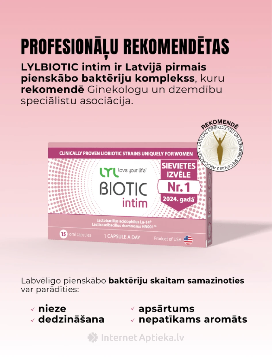 LYL BIOTIC intim, 15 капсул | internetaptieka.lv