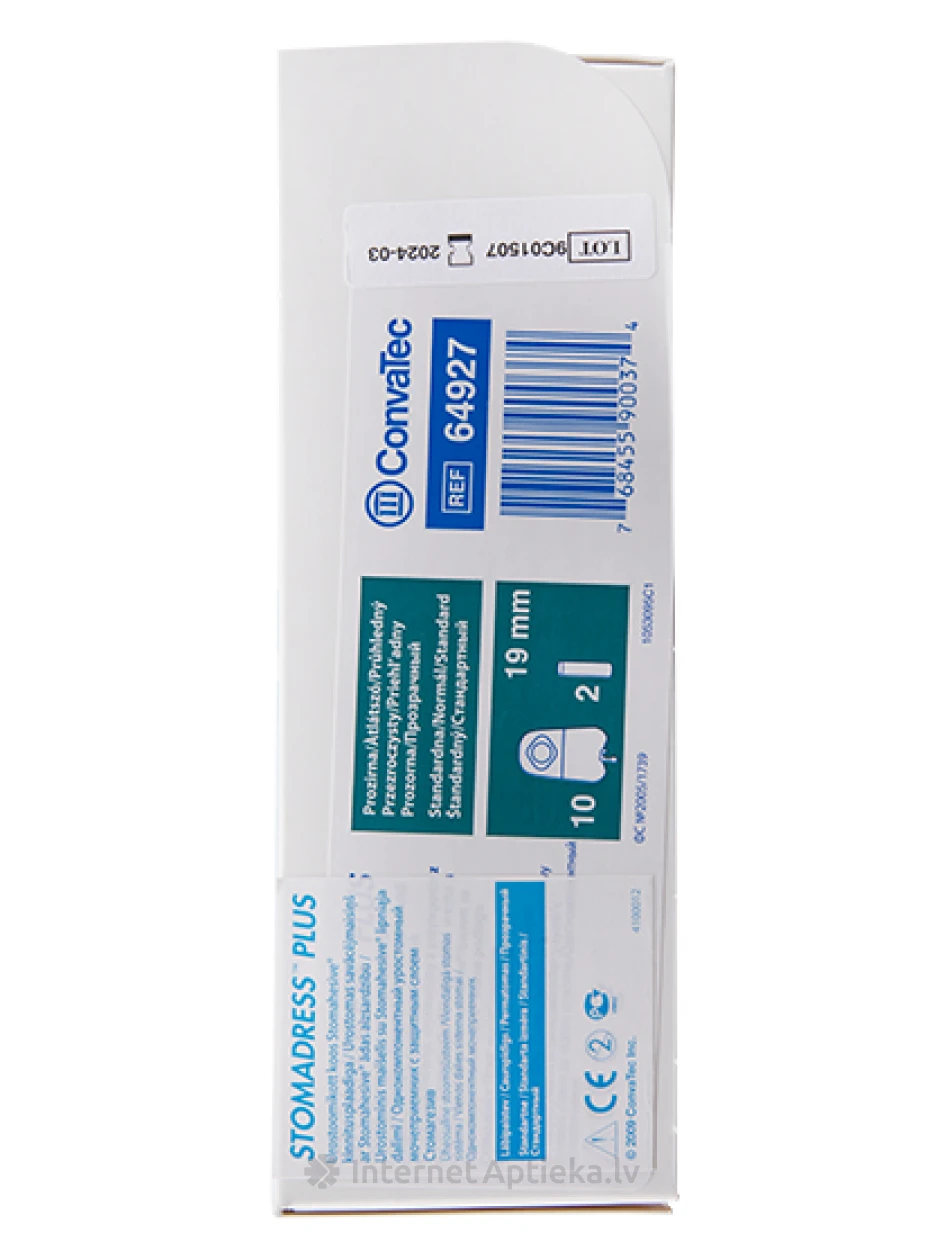 Stomadress Plus однокомпонентные мочеприемники, 19 мм, 10 шт | internetaptieka.lv