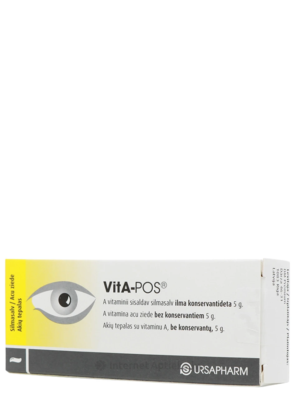 Vita-pos silmasalv A-vitamiiniga, 5 g | internetaptieka.lv