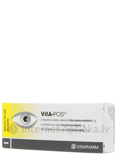 Vita-pos acu ziede ar A vitamīnu, 5 g | internetaptieka.lv