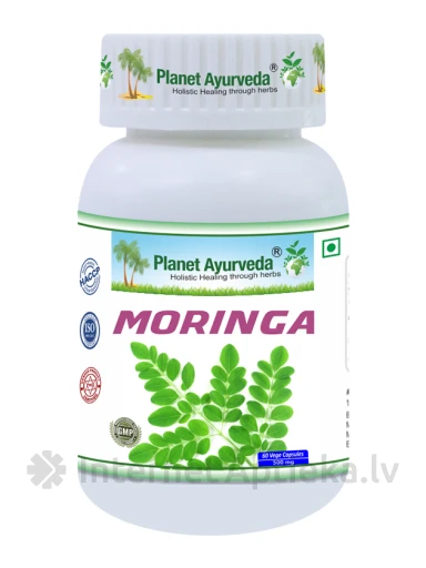 Planet Ayurveda® с экстрактом листьев моринги Organic, 60 капсул | internetaptieka.lv