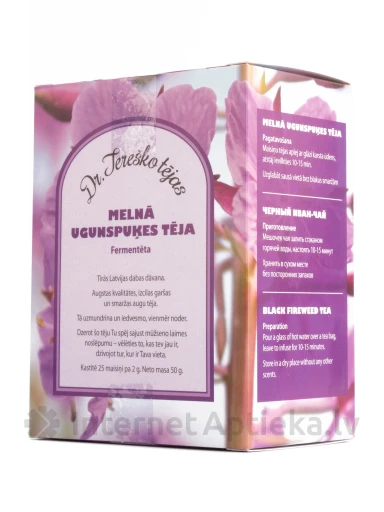 Dr.Tereško tēja - Melnā Ugunspuķe, 25 paciņas | internetaptieka.lv