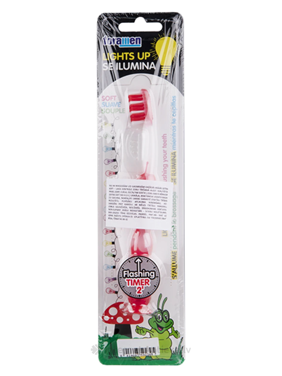 Набор Детская зубная щетка Foramen Extra Soft и Led таймер, с 4 лет, 1 шт. | internetaptieka.lv