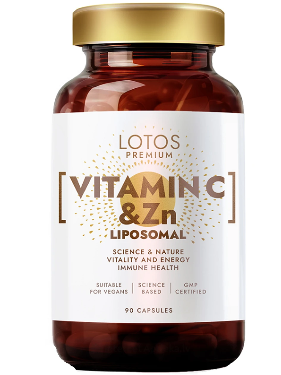 LOTOS PREMIUM Liposomal Vitamin C & Zn, 90 капсул | internetaptieka.lv