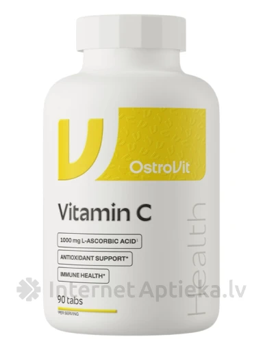 OstroVit Vitamin C tabletes, 90 gb. | internetaptieka.lv