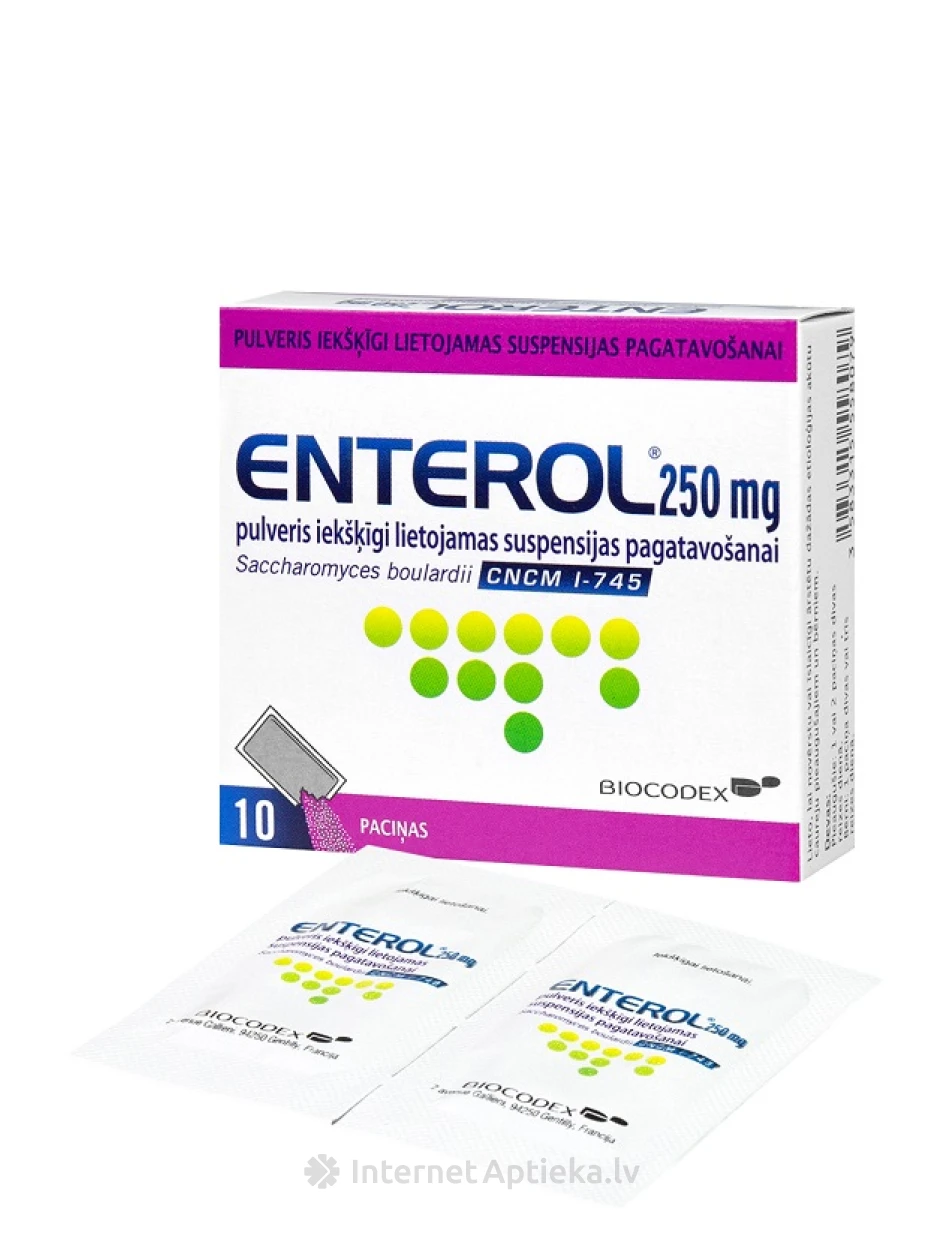 Enteroli pulber 250 mg, 10 pakki | internetaptieka.lv