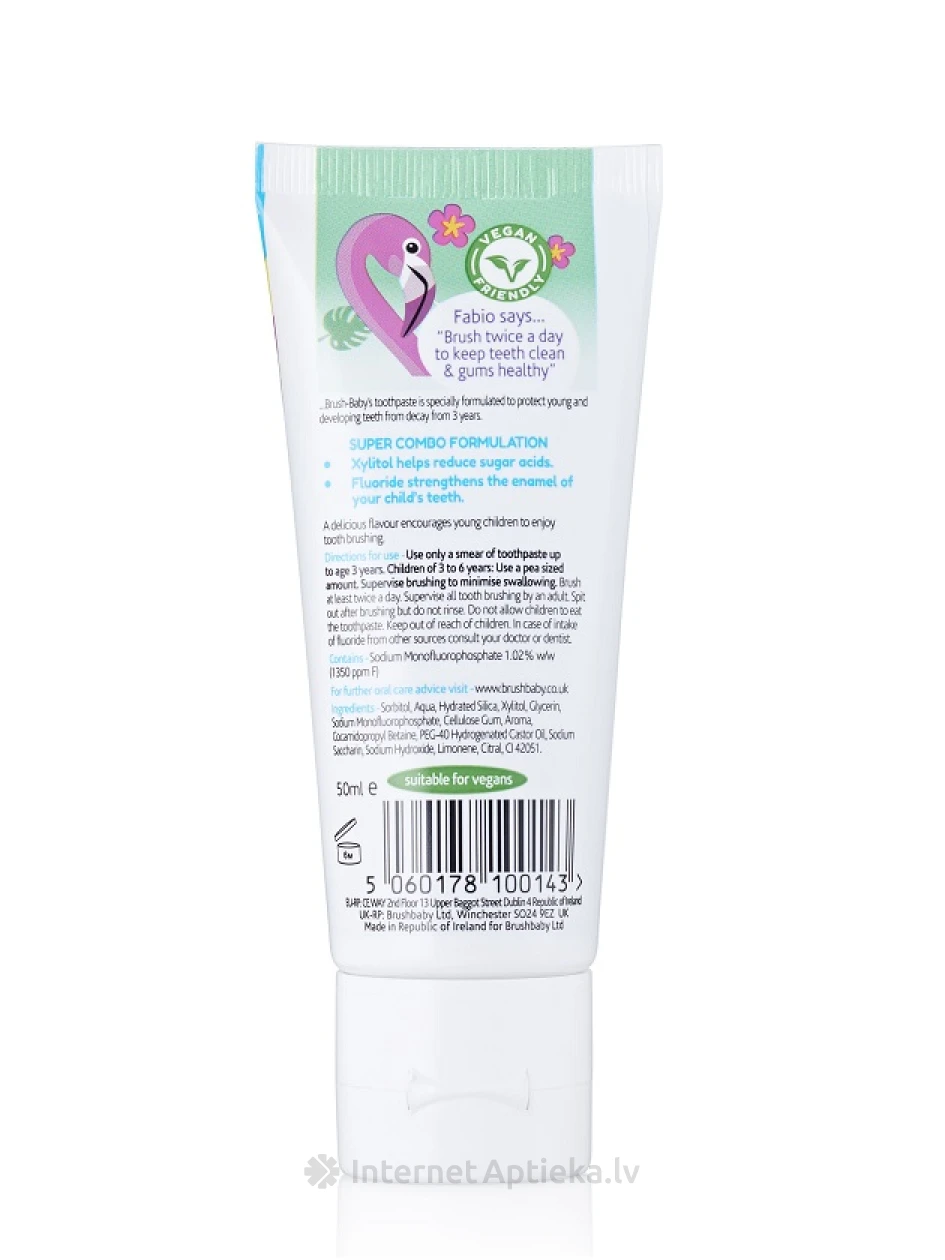 Brush-Baby Tutti Frutti zobu pasta, 50 ml | internetaptieka.lv