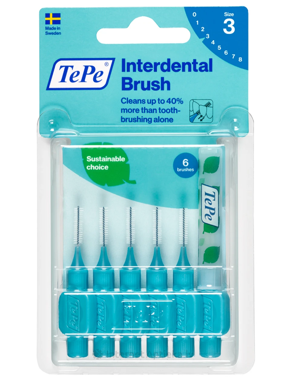 TePe Interdental Brush межзубные щетки 0,6 мм, синие, 6 шт. | internetaptieka.lv