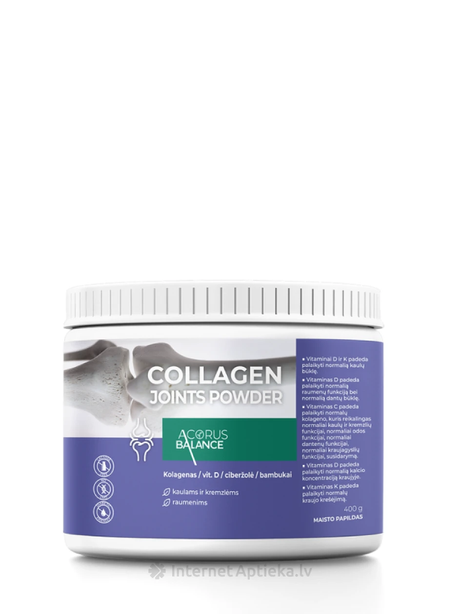 Acorus Balance Collagen Joints коллагеновый порошок, 400 гр | internetaptieka.lv