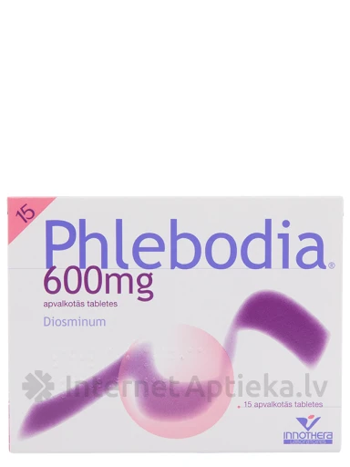 Phlebodia 600 мг, 15 таблеток в оболочке | internetaptieka.lv