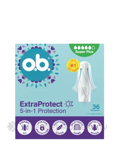 OB Higiēniskie tamponi ExtraProtect Super+, 36 gb. | internetaptieka.lv