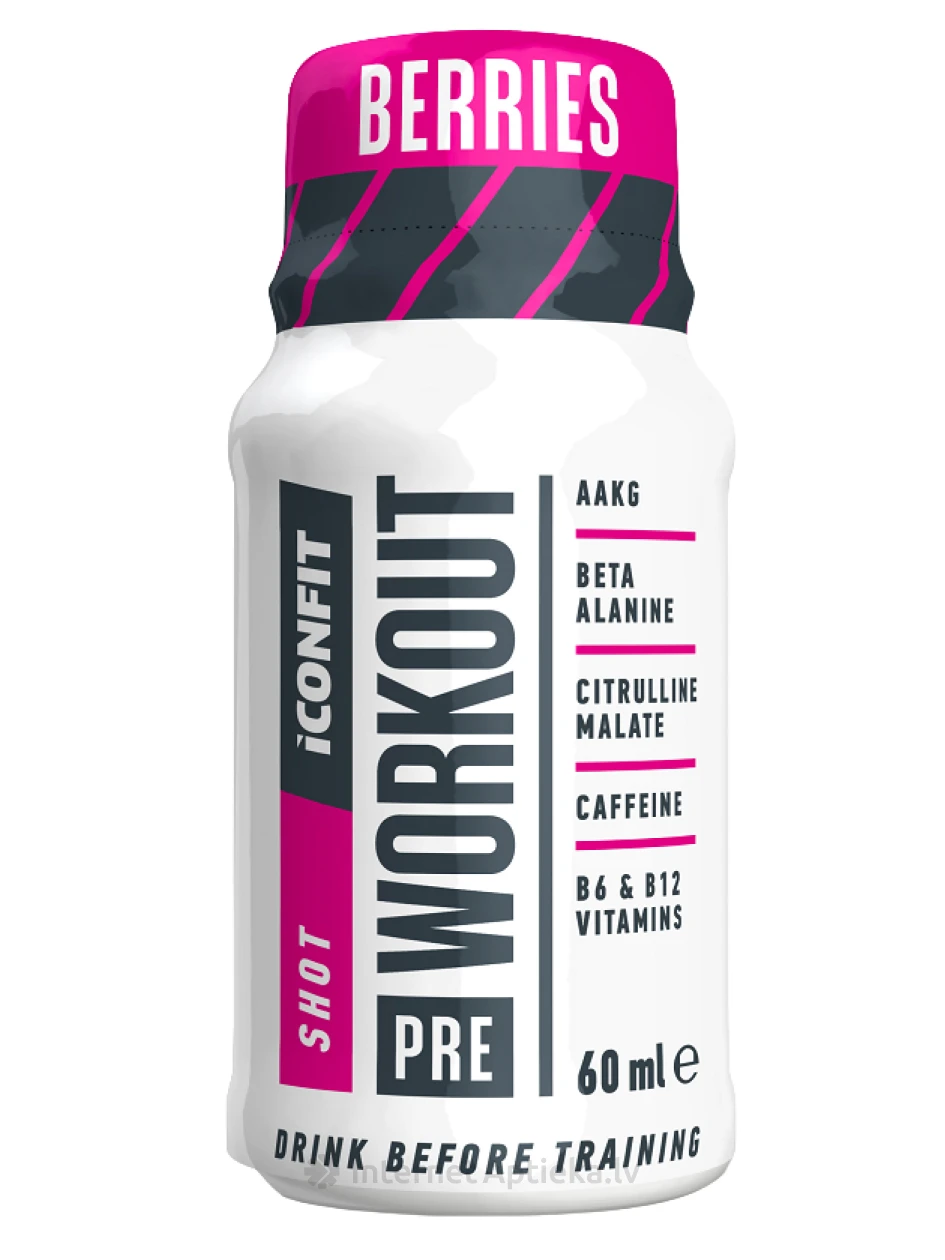 ICONFIT PRE WORKOUT С ягодным вкусом, 60 мл | internetaptieka.lv