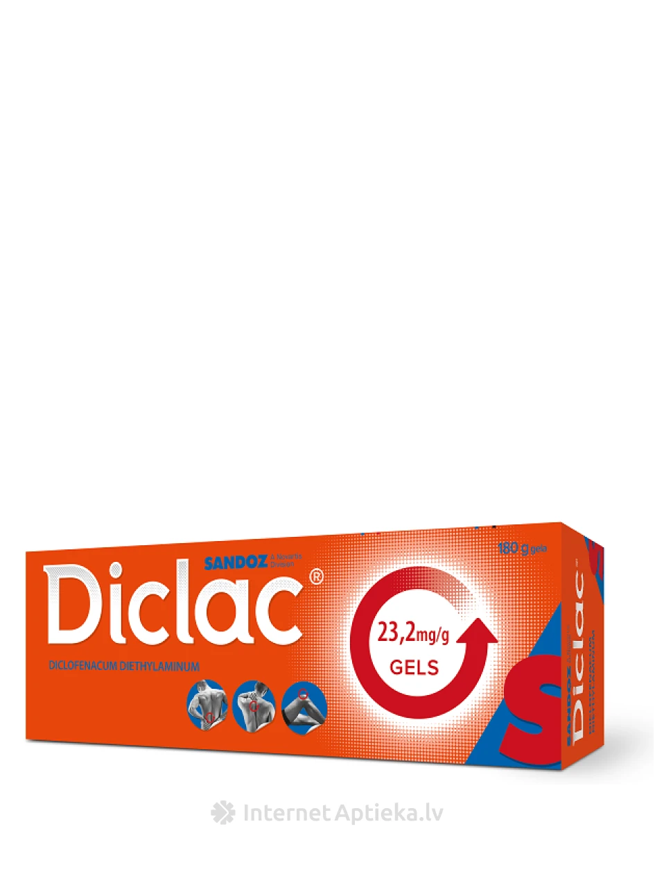 Diclac 23.2mg/g geel, 180 g | internetaptieka.lv