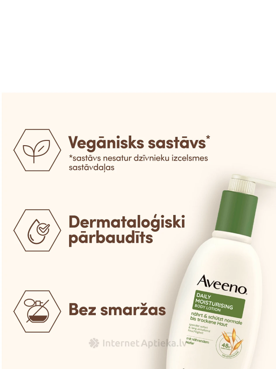 AVEENO Daily Moisturising ķermeņa mazgāšanas līdzeklis ar vieglu aromātu, 500 ml | internetaptieka.lv