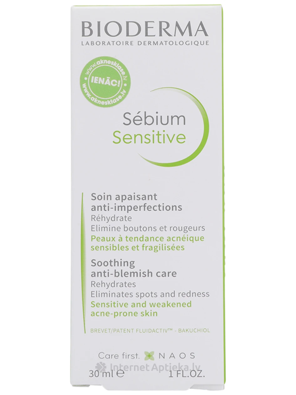 Bioderma Sebium Sensitive крем для чувствительной кожи, 30 мл | internetaptieka.lv