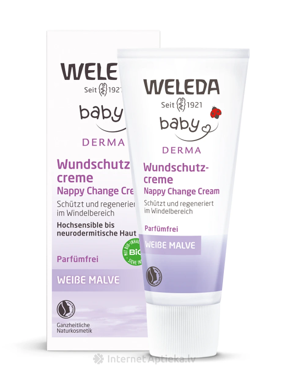 Weleda крем для области подгузников - мальва, 50 мл | internetaptieka.lv