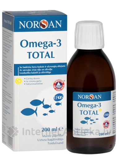 NORSAN OMEGA-3 TOTAL citronu garša, 200 ml | internetaptieka.lv