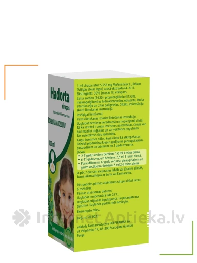 Hadorta sīrups ar efejas ekstraktu, 100 ml | internetaptieka.lv