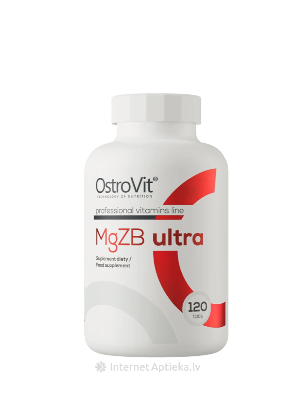 OstroVit Mg+Zn+B6 Ultra tabletes, 120 gb. | internetaptieka.lv