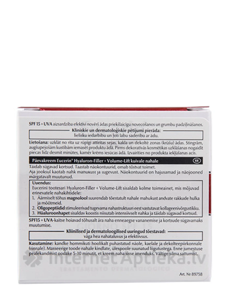 Eucerin VOLUME-FILLER pregrumbu dienas krēms sausai ādai, 50 ml | internetaptieka.lv