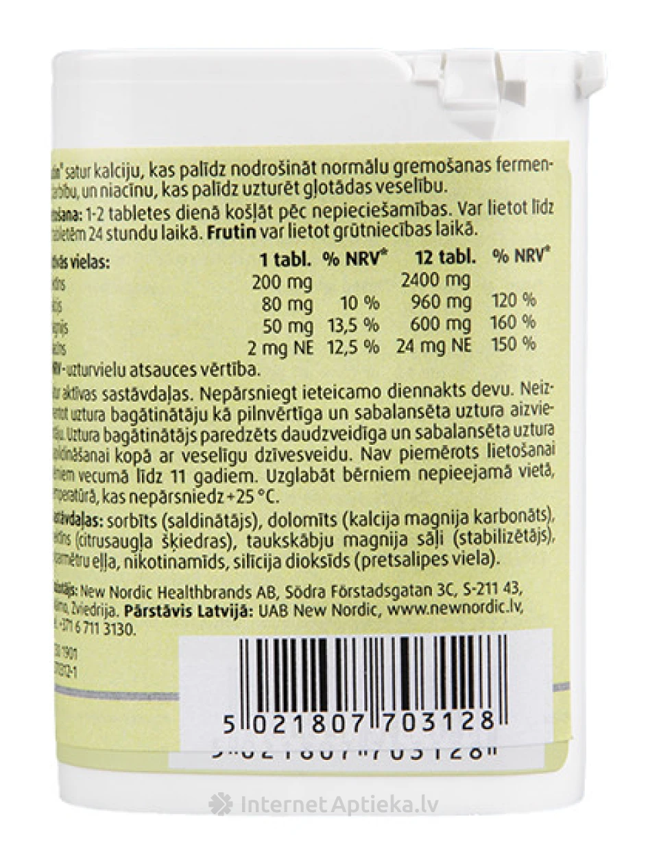 Frutin, 30 košlājamas tabletes | internetaptieka.lv