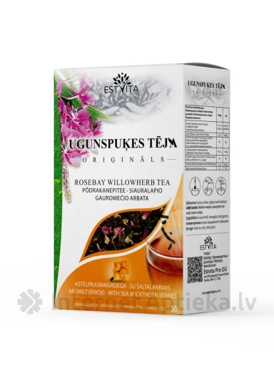 Ugunspuķes granulēta tēja ar smiltsērkšķiem, 50 g | internetaptieka.lv