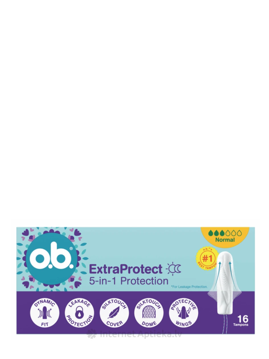 OB Higiēniskie tamponi ExtraProtect Normal, 16 gb. | internetaptieka.lv