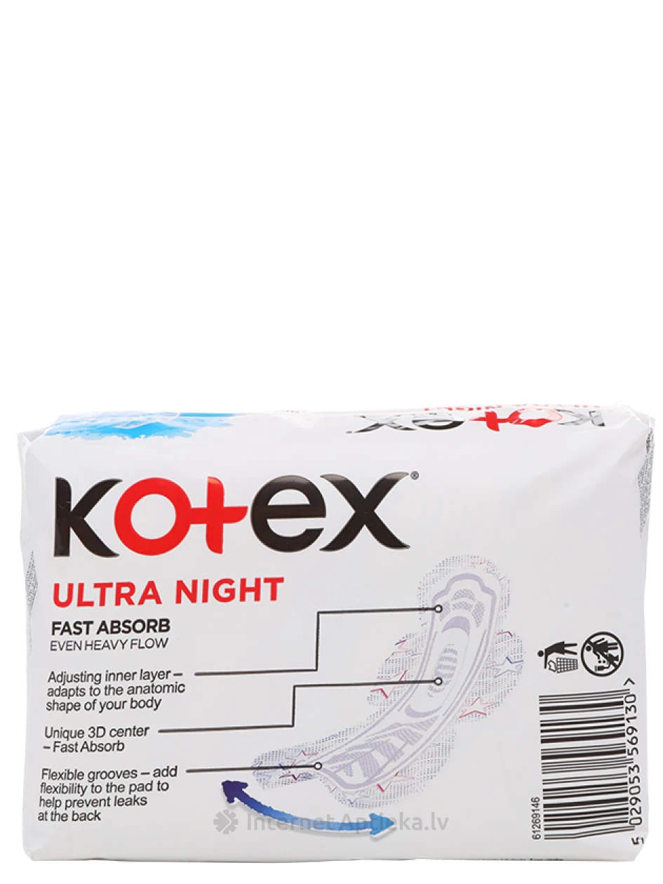 Kotex Ultra Night гигиенические прокладки, 6шт