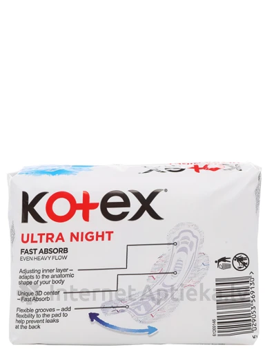 Пакеты Kotex Ultra Night, 6 шт. | internetaptieka.lv