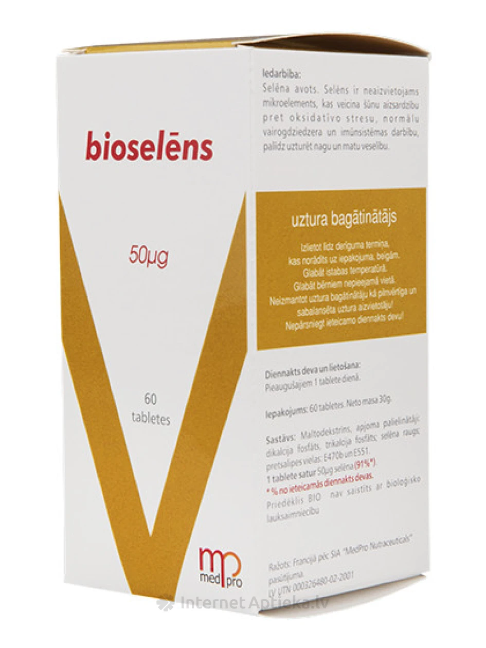 Medpro Bioselēns, 60 tabletes | internetaptieka.lv