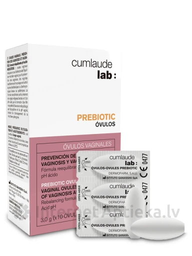 CUMLAUDE Prebiotiskās vaginālās ovulas, 10 x 3 g | internetaptieka.lv