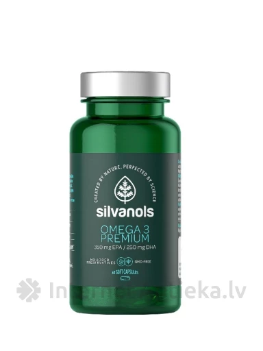Silvanols Omega 3 premium, 60 kapslit | internetaptieka.lv